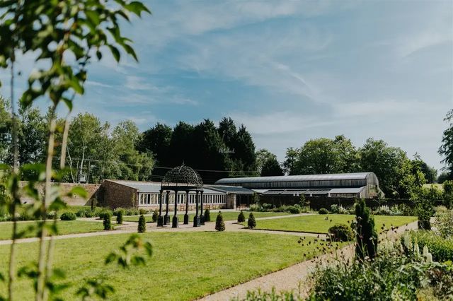 The gardens and glasshouse at Foxtail Barns